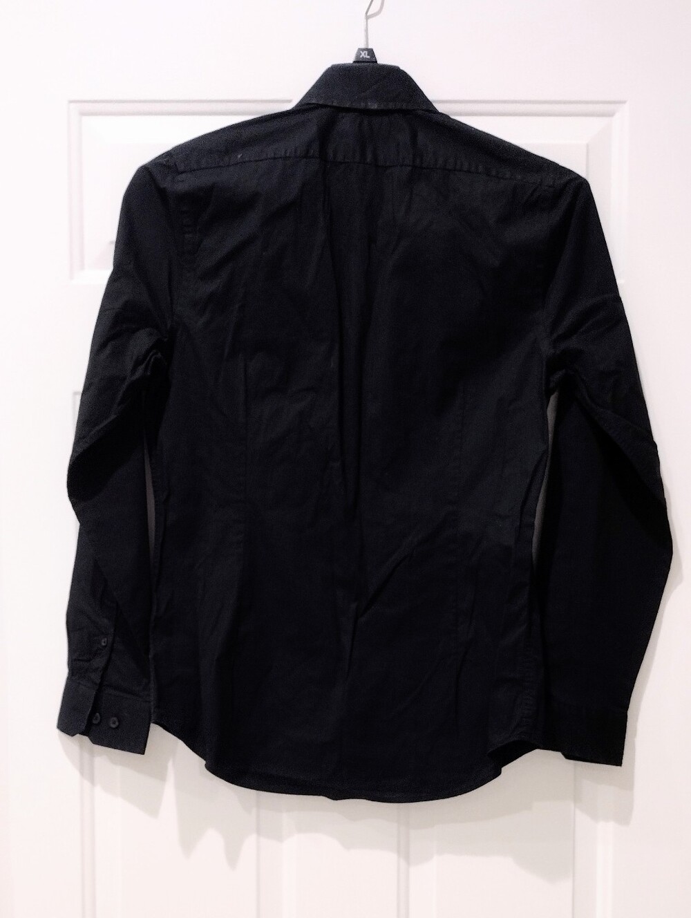 Express Sz S Fitted Black Men's Button-Up Shirt - Classic Dress Shirt - Picture 8 of 9